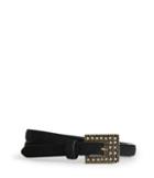Reiss Ellen - Embellished Buckle Suede Belt In Black, Womens, Size Xs