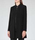 Reiss Venn - Open-front Blazer In Black, Womens, Size 0