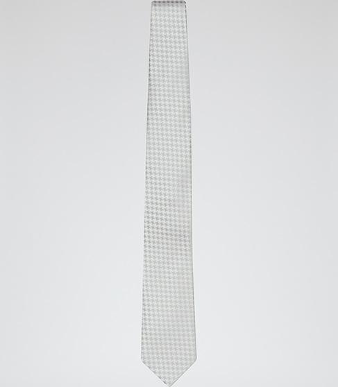 Reiss Tarquin Houndstooth Jacquard Tie