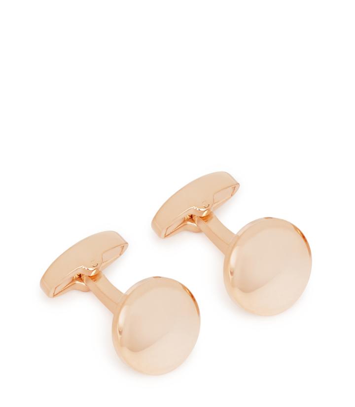 Reiss Bilbao - Mens Dome Cufflinks In Yellow