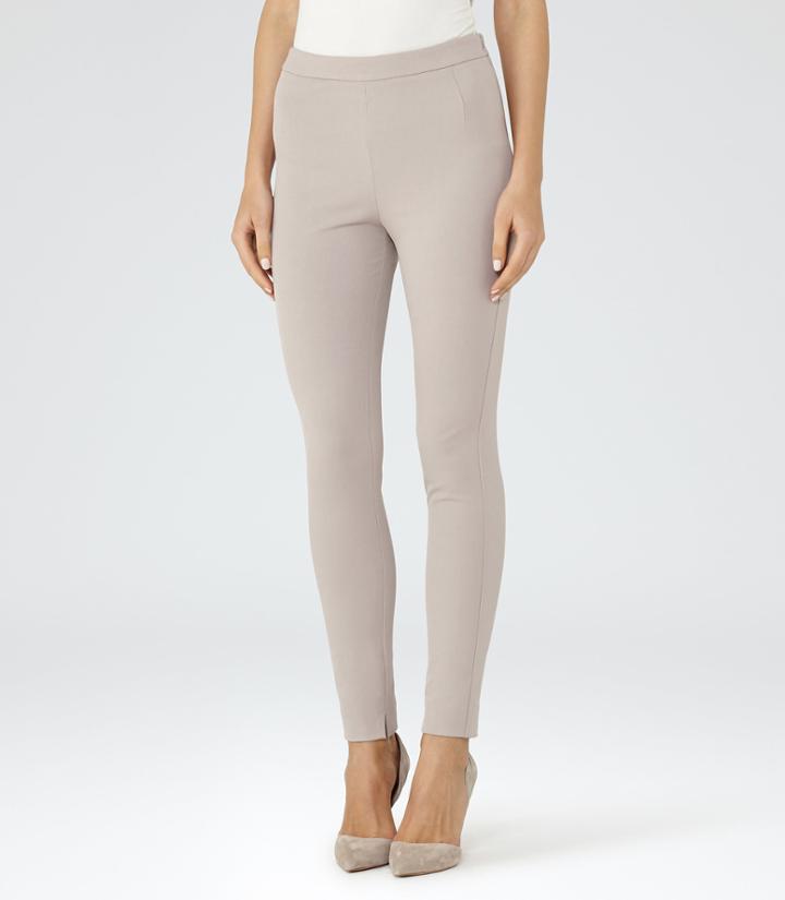 Reiss Tyne - Skinny Trousers In Brown, Womens, Size 0