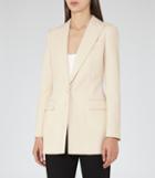 Reiss Oxley - Womens Longline Single-breasted Blazer In Brown, Size 4