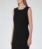 Reiss Parker - Low-back Plisse Top In Black, Womens, Size 2