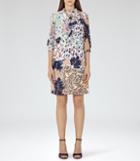 Reiss Jayda - Womens Printed Dress In White, Size 6