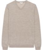Reiss Emporer - Mens Merino V-neck Jumper In Brown, Size Xs