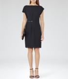 Reiss Baye - Womens Chain-detail Dress In Blue, Size 4