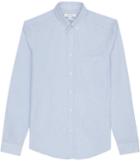 Reiss Sergio - Mens Cotton And Linen Shirt In Blue, Size Xs