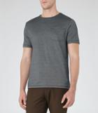 Reiss Dazzle - Mens Micro Print T-shirt In Green, Size S