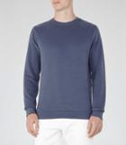 Reiss Fenton - Mens Brushed Cotton Sweatshirt In Blue, Size S