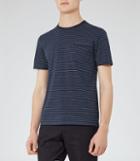 Reiss Burley - Mens Fine Stripe T-shirt In Blue, Size Xs