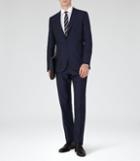 Reiss Pisa - Mens Peak Lapel Suit In Blue, Size 38