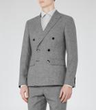 Reiss Bribe B - Mottled Weave Blazer In Grey, Mens, Size 36