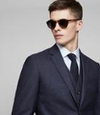 Reiss Robin B - Hopsack Weave Blazer In Blue, Mens, Size 36