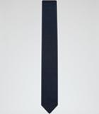 Reiss Canter - Mens Knitted Silk Tie In Blue, Size One Size