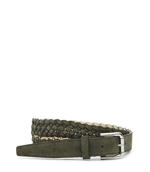 Reiss Giro Suede Plait Belt