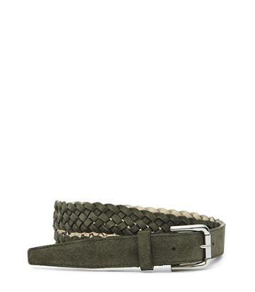 Reiss Giro Suede Plait Belt