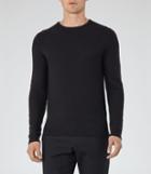 Reiss Zagger - Mens Honeycomb Jumper In Blue, Size S