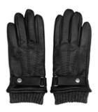 Reiss Henley - Mens Dents Touchscreen Leather Gloves In Black, Size S