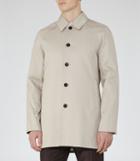 Reiss Almond - Cotton-blend Coat In Brown, Mens, Size S