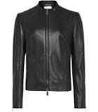 Reiss Erika - Womens Collarless Leather Jacket In Black, Size 4