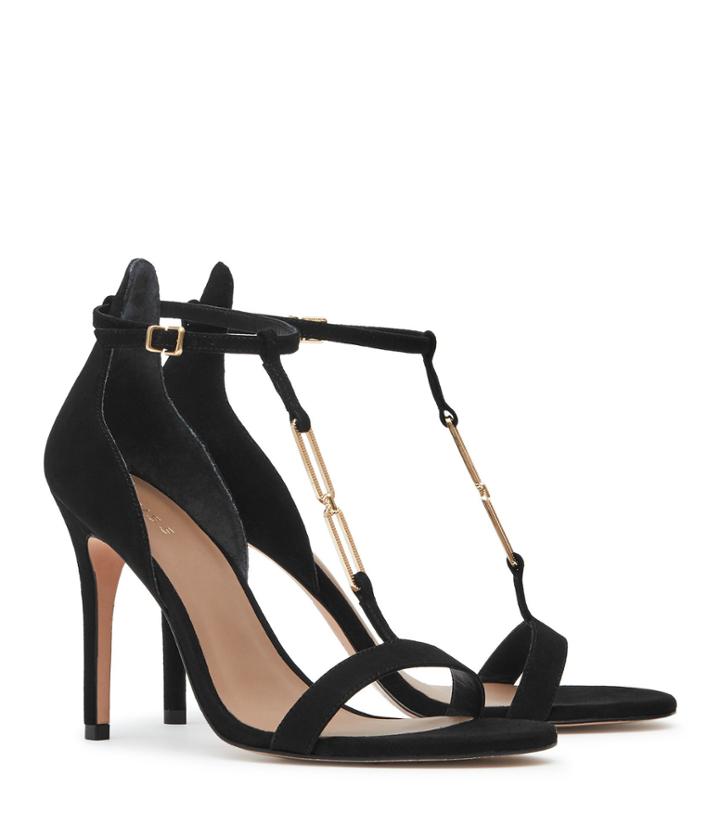 Reiss Aris - Metal-detail Sandals In Black, Womens, Size 6