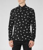 Reiss Welsh - Mens Painterly Print Shirt In Black, Size S