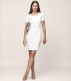 Reiss Skyler - Knitted Short Sleeved Dress In White, Womens, Size 0