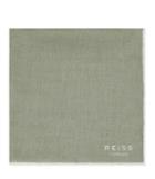 Reiss Illinois - Mens Linen Pocket Square In Blue, One Size