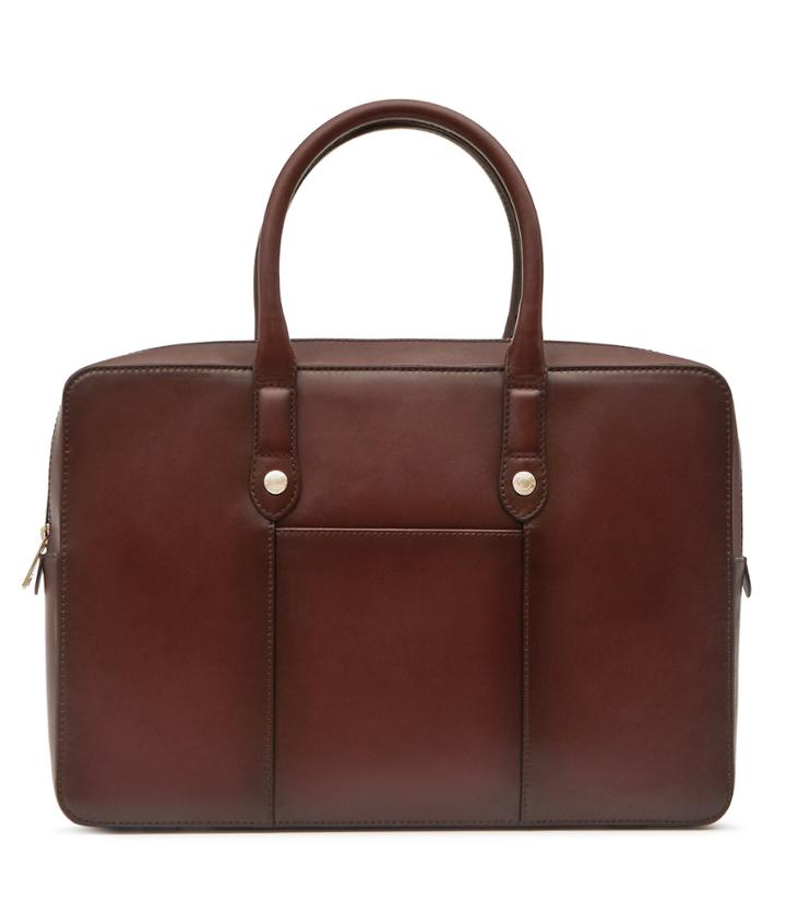 Reiss Louis - Leather Briefcase In Red, Mens
