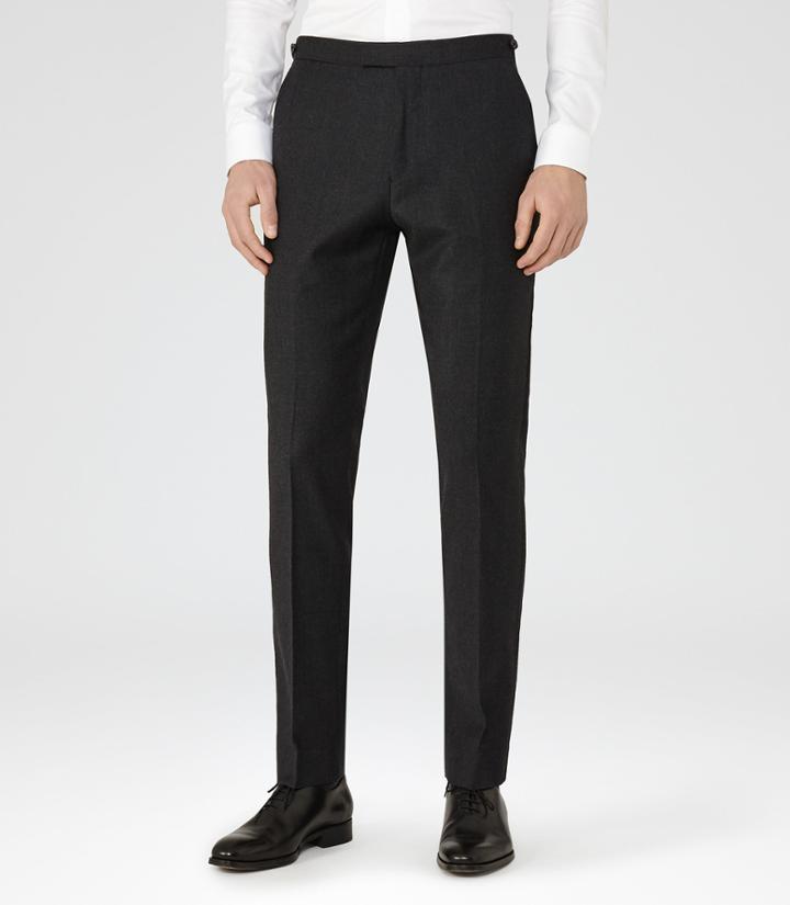 Reiss Daley T - Mens Slim Wool Trousers In Grey, Size 30
