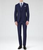 Reiss Jones - Wool Three Piece Suit In Blue, Mens, Size 38
