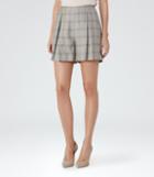 Reiss Webb Short - Womens Heritage Check Shorts In Black, Size 4