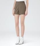 Reiss Angela - Womens Tailored Shorts In Brown, Size 4