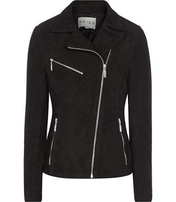 Reiss Mick Suede Biker Jacket