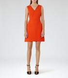 Reiss Gianna - Womens Lace-trim Shift Dress In Red, Size 4