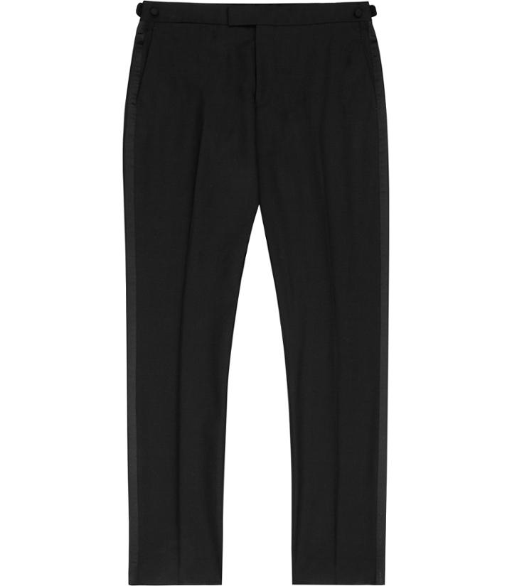 Reiss Claridge T - Mens Tuxedo Trousers In Black, Size 28
