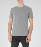 Reiss Shine - Mens Honeycomb Weave T-shirt In Grey, Size Xs