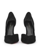 Reiss Maggie - Womens Mesh-detail Court Shoes In Black, Size 4