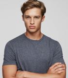 Reiss Bless Marl - Crew Neck T-shirt In Blue, Mens, Size L