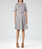 Reiss Tianna - Fit And Flare Dress In Blue, Womens, Size 0