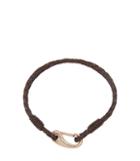Reiss Water - Mens Woven Leather Bracelet In Brown, Size One Size