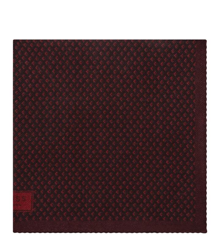 Reiss Punch - Mens Diamond Pocket Square In Red, Size One Size
