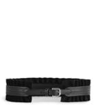 Reiss Tilda - Ruffle-detail Leather Belt In Black, Womens, Size Xs