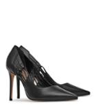 Reiss Honor - Womens Strap-detail Court Shoes In Black, Size 3