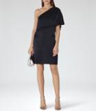 Reiss Solstice - Womens Asymmetric Shoulder Dress In Blue, Size 4