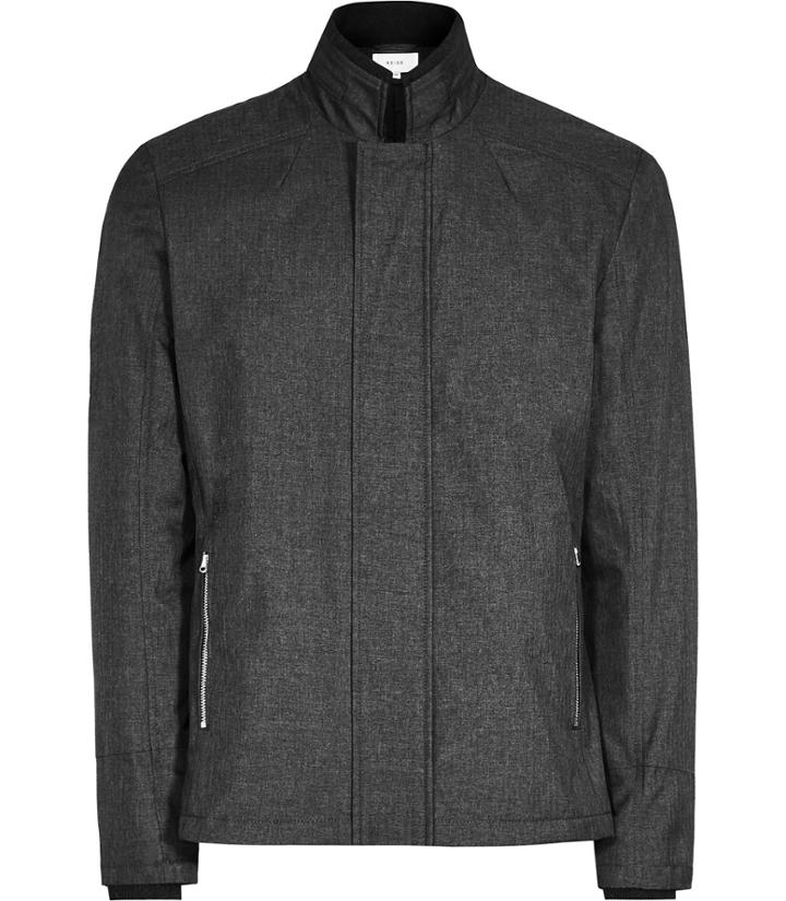 Reiss Coltman - Mens Concealed Zip Jacket In Grey, Size Xs
