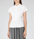 Reiss Hattie - Knot-detail Blouse In White, Womens, Size 0