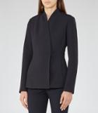 Reiss Jaida - Womens Fitted Jacket In Blue, Size 6