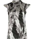 Reiss Andi Textured Printed Top