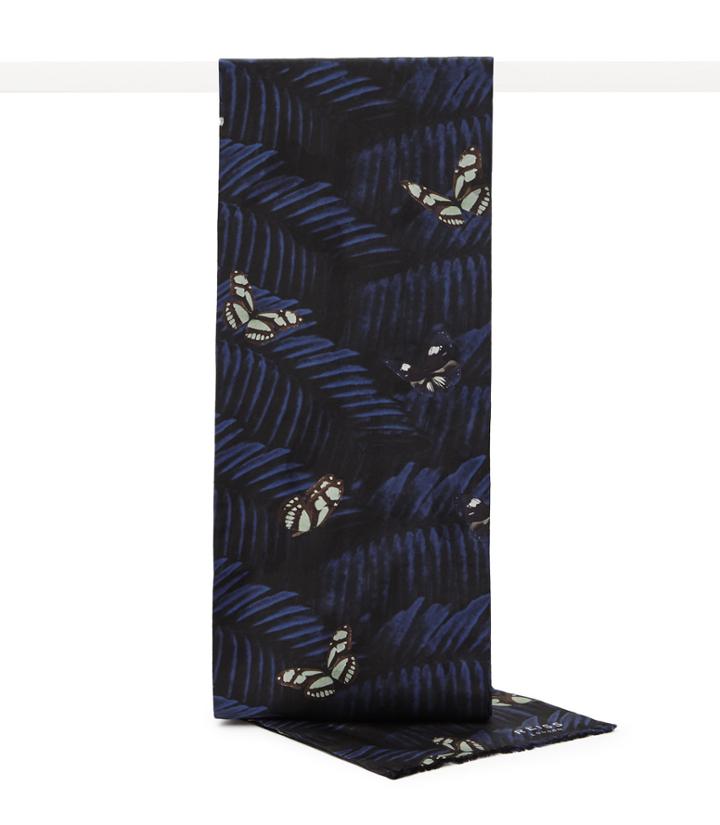 Reiss Iris - Mens Printed Scarf In Blue